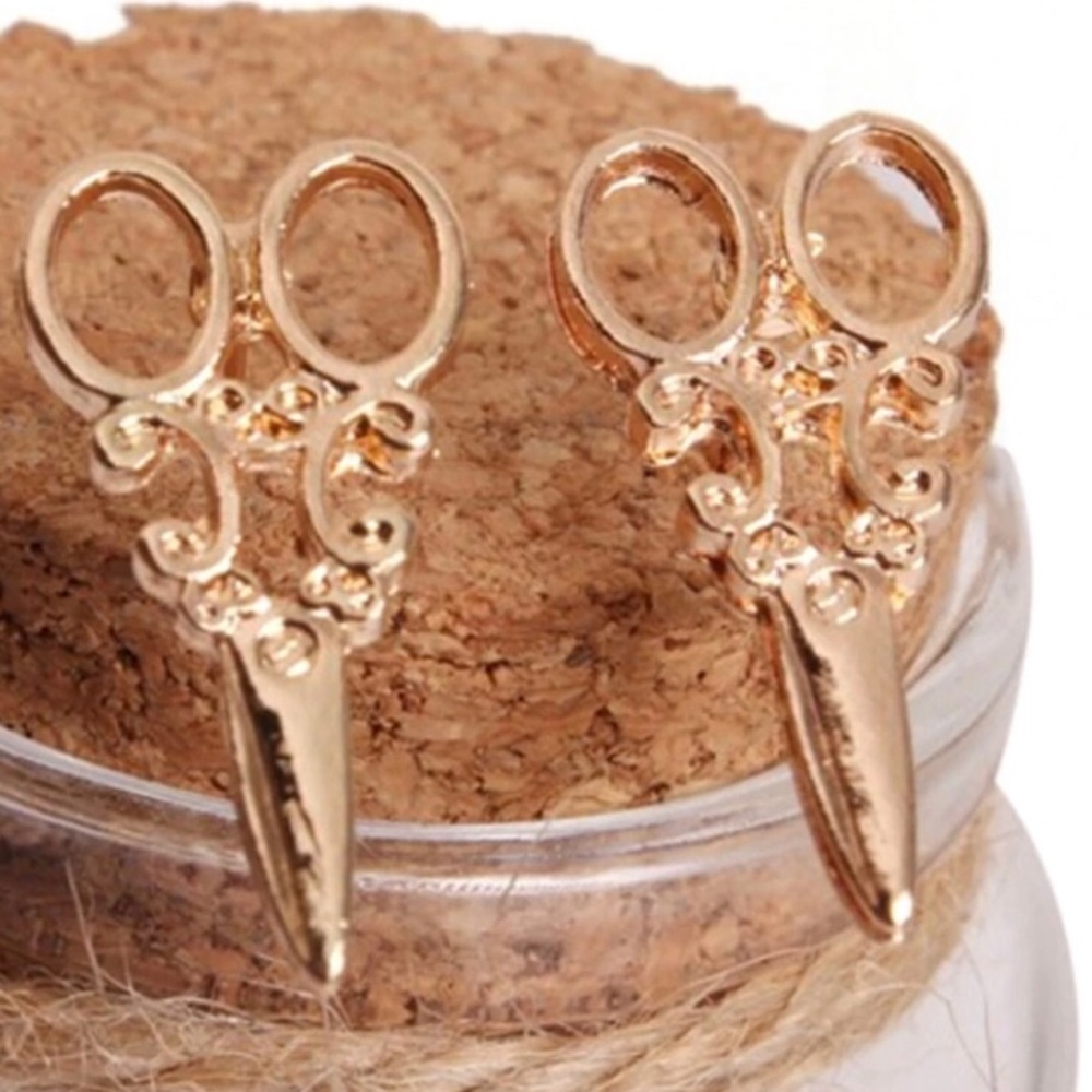 Gold Scissor ✂ Earrings 2 for $12 - Picture 4 of 4